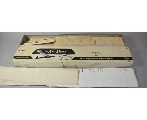 A Vintage Kiel Craft Balsa Wood Model of a Glider, With Plans, Not Checked 