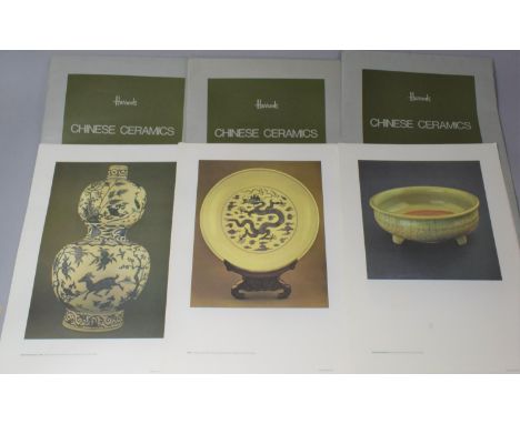 Three Harrods Chinese Ceramics Folios Containing Prints