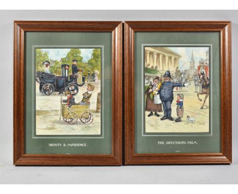 A Pair of Modern Framed Prints, "Dignity and Impudence" and "The Sheltering Palm", Each 20x15cm 