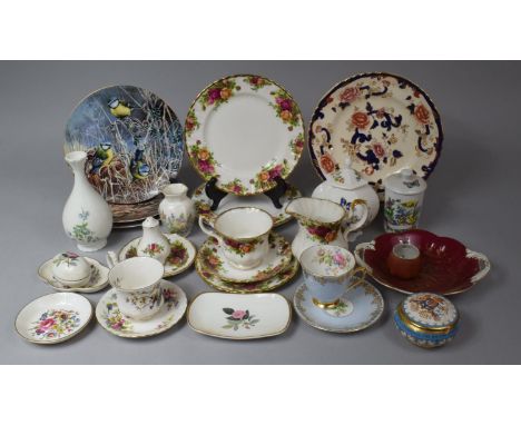 A Collection of Various Ceramics to comprise 8 Pieces of Royal Albert Old Country Roses to comprise Pepper Shaker, Teacup, Sa