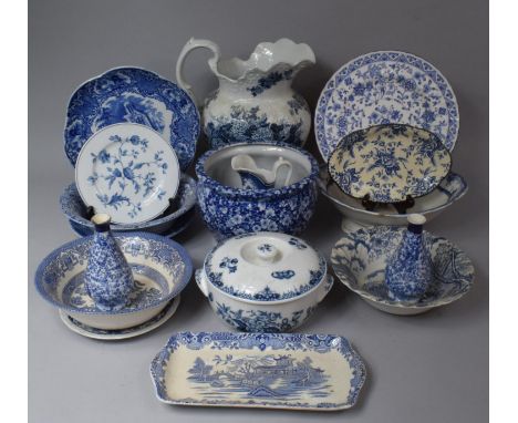 A Collection of Various Transfer Printed Ceramics to include Early 20th Century Wash Jug, Various Plates to include Minton, S