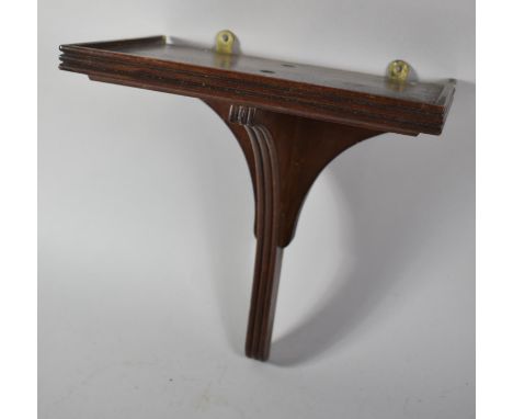 A Mahogany Wall Bracket for Clock or Similar, Rectangular Top, 29cm wide and 30cm high 