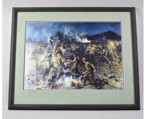A Framed Military Terence Cuneo Print, 40x29cm 