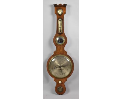 A 19th Century Rosewood Wheel Barometer for Restoration, But Mercury Tube in Place 