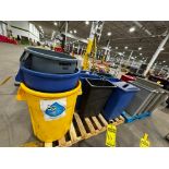 (2) Pallets of Assorted Size Garbage Cans