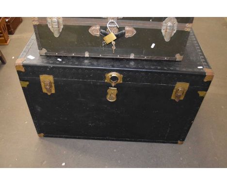 A large steamer trunk