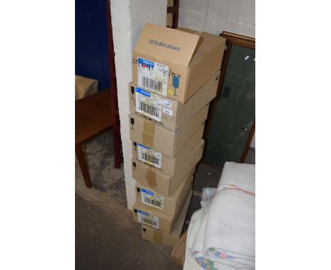 Four boxes of Philips soft peach light bulbs, 60 watt