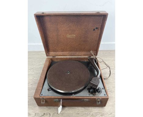 COLLARO PORTABLE RECORD PLAYER 1930S within fitted transportation case