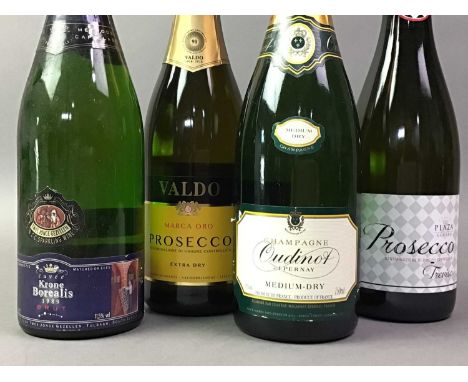 FOUR BOTTLES OF SPARKLING WINE INCLUDING KRONE BOREALIS CUVEE 1989 KRONE BOREALIS CUVEE 1989 - 11.5% ABV / 75clVALDO MARCA OR