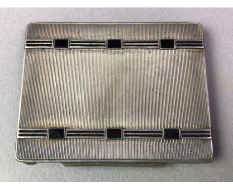 PAIR OF ART DECO SILVER AND ENAMEL COMPACTS London import marks for 1937, one with leather pouchQty: 2Mirror smashed in the s
