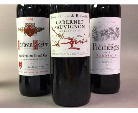 SIX BOTTLES OF RED WINE INCLUDING CHATEAU ROZIER 1990 SAINT-EMILION GRAND CRU CHATEAU ROZIER 1990 SAINT-EMILION GRAND CRU - 1