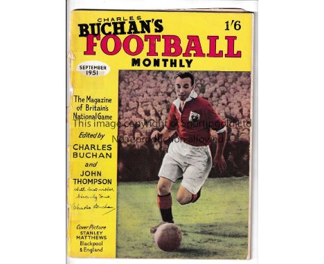 CHARLES BUCHAN'S FOOTBALL MONTHLY / AUTOGRAPHS     The first 4 issues, No. 1 - No. 4, September 1951 - December 1951, all sig