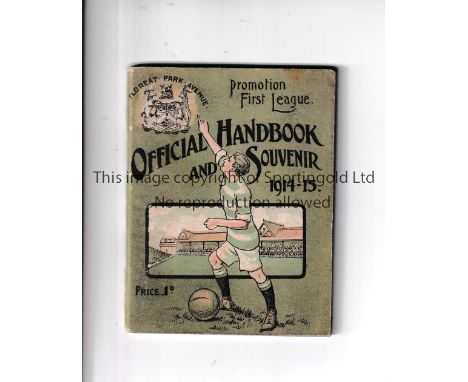 BRADFORD PARK AVENUE      Official handbook for season 1914/15, Promotion First League printed on the cover. Very slight wear