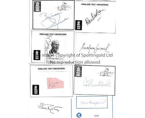 ENGLAND CRICKET AUTOGRAPHS 1956      A copy of the scorecard for England v Australia at Old Trafford in 1956 where Laker took