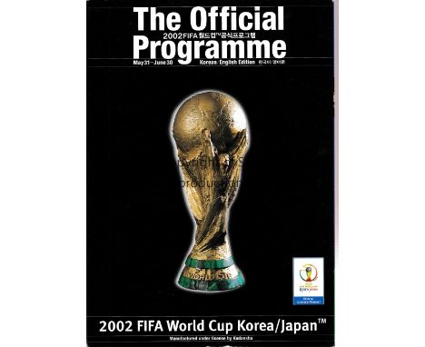 2002 WORLD CUP / KOREA & JAPAN      Twelve publications including 2 official Tournament programmes in Korean and Japanese, Fi