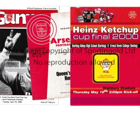 ARSENAL       Twenty eight programmes including 21 homes v QPR 65/6 London Challenge Cup Final, slightly creased, Nottm. Fore