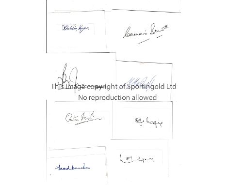 WEST INDIES CRICKET AUTOGRAPHS      Approximately 40 signed white cards of Test cricketers including Valentine, Lara, Gomes, 