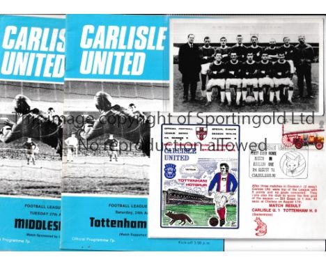 CARLISLE UNITED 1974/5      Twenty eight programmes in Carlisle's only top flight season including 14 homes and 14 aways, inc