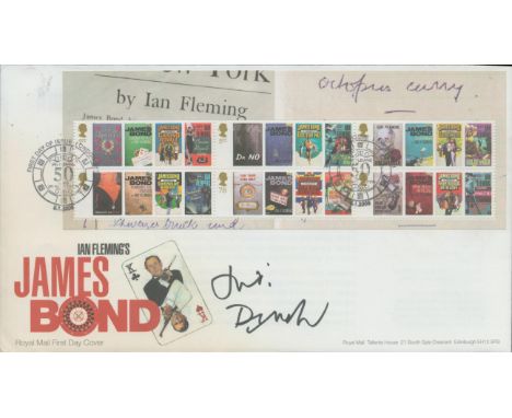 Judi Dench signed James Bond Royal Mail FDC PM First Day of Issue London Ian Fleming 50 years Dr No edition 8.1.2006. Good Co