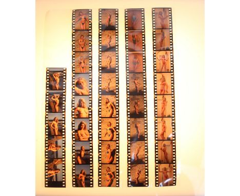 Glamour photography - a huge qty of vintage (c.1980s) professional glamour model photographic film and negatives, to incl Fuj