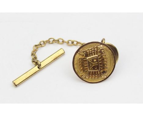 [1.54g] - a Peruvian 18ct gold tie pin depicting Viracocha the creator and supreme deity in the pre-Inca and Inca mythology, 