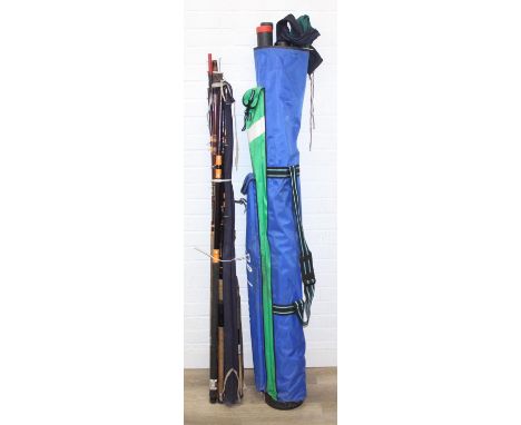 Qty of vintage course fishing rods, poles &amp; tubes to include Ugly Stick