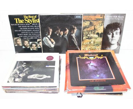 Qty of assorted LP and vinyl records to inc Black Sabbath, Paul Young, Tears for Fears, Alison Moyet, Rolling Stones, Cat Ste