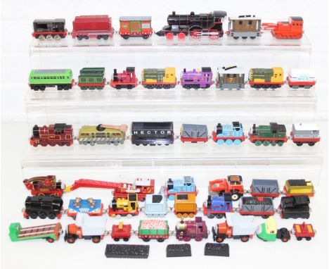 A large qty of assorted model train items to inc mostly Gullane Thomas the Tank Engine models but also some Ertl etc 