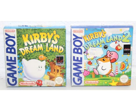 Nintendo Game Boy games: Kirby's Dream Land, and Kirby's Dream Land 2 - both with original boxes and manuals/instructions (2n