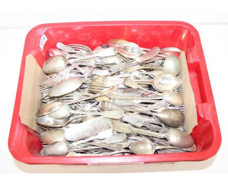 [25.8kg] - a huge qty of assorted silver plated and other cutlery and flatware, some antique pieces