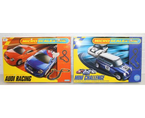 Two boxed Micro Scalextric sets to inc Audi Racing &amp; Mini Challenge [2] 