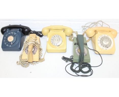 Qty of vintage rotary telephones to incl GPO [5] 