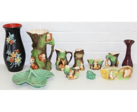 Mix of vintage ceramics to incl a number of pieces from the Hornsea Fauna collection, Sylvac items to incl frog, tri-bowl ser