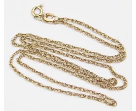 [2.41g] - an Italian 9ct gold rope link necklace, marked and XRF confirmed, 51cm long