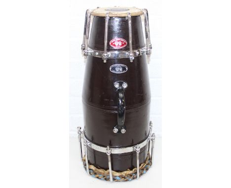 A vintage Dholki two-headed hand drum, 53cm
