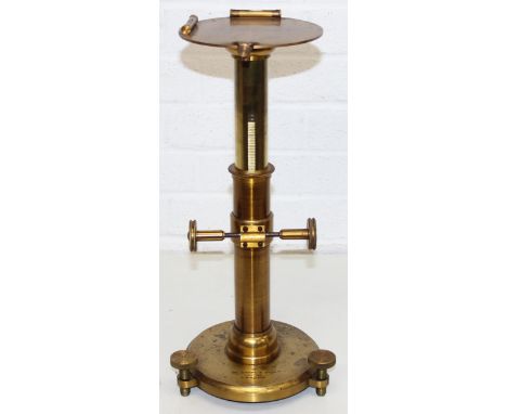 A rare 19th century Levelling &amp; Height Regulating Stand for Capacity Measures by De Grave &amp; Co, late 19th century c.1