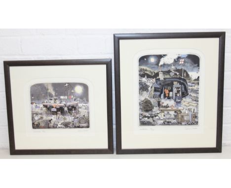2 limited edition signed illustrative marine themed prints by Graham Clarke (British b.1941), titled 'Shantytime' (165/300), 