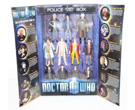 Dr Who 'The Eleven Doctors Figure Set', in box, seemingly unused