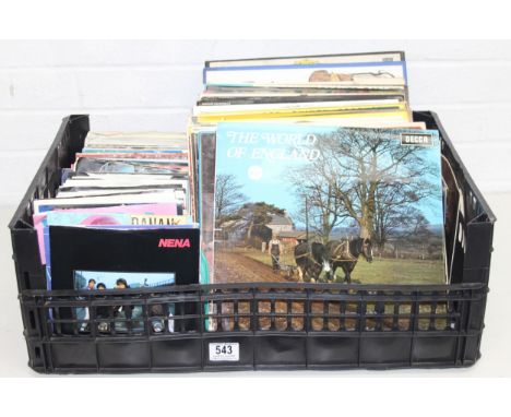 Qty of LP vinyl records and 7" singles, to incl The Rolling Stones, The Seekers, Johnny Cash, Slade, Bananarama, Michael Jack