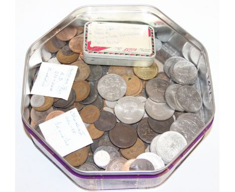 Qty of assorted antique and later coins and tokens, 18th century later and a Roman example, a number of cupro-nickel commemor