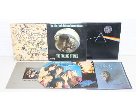 Various artists - qty of assorted rock vinyl records to include Led Zeppelin III, Pink Floyd, The Rolling Stones, Eagles, Pro