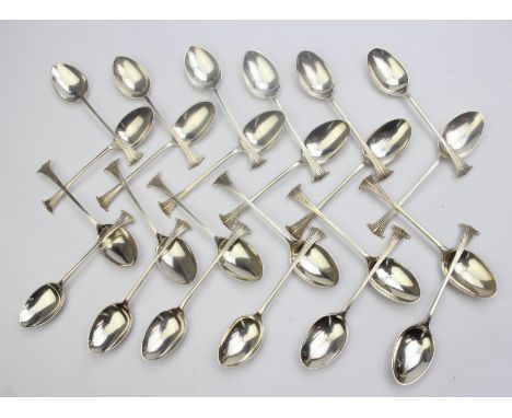 [304.63g] - a matched set of twenty four [24] silver coffee or tea spoons in the Onslow pattern, all made by William Hutton &