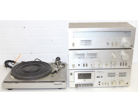 Vintage Technics Hi-Fi separates to incl: RS-M5 tape deck, SU-Z1 stereo integrated amplifier, ST-Z1L stereo tuner, and SL-B2 