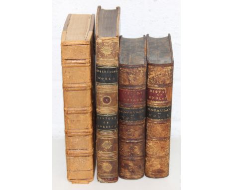 Four assorted antique books on history to inc "An Historical Disquisition concerning The Knowledge which the Ancients had of 