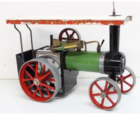 Vintage Mamod traction engine T.E.1, with accessories and original box, box 27cm x 15cm x 18cm