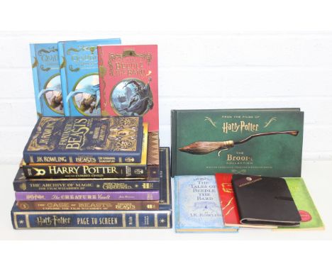Qty of Harry Potter/wizarding themed books and similar, to incl The Tales of Beedle Bard, Fantastic Beasts and Where to Find 