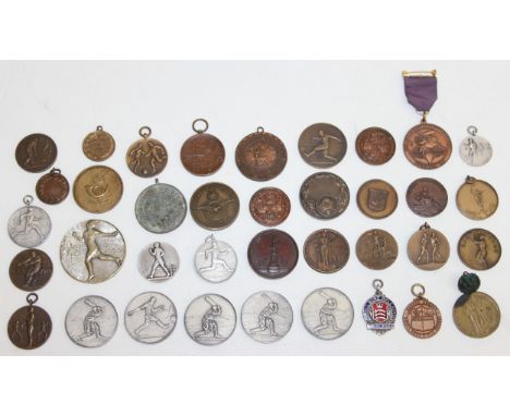 Qty of assorted medals and medallions, mainly RAF and other military sporting related, mainly 20th century