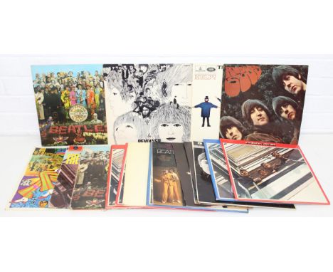 The Beatles (and related) - qty of assorted vinyl records to include The White Album, Sgt Peppers Lonely Hearts Club Band, Wi
