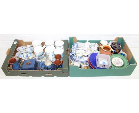 Qty of mixed ceramics to incl Royal Copenhagen, Danbury Mint RAF tankards, Wedgwood, Herend etc