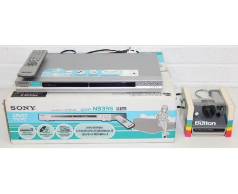 Sony DVP-NS355 CD/DVD player and a Polaroid 'The Button' Land Camera in box [2] 